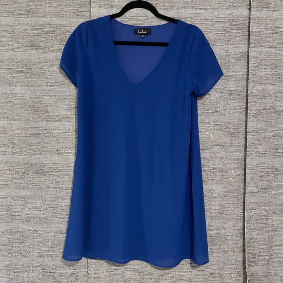 Lulus Dresses & Skirts - Lulus Blue V-Neck Mini Dress